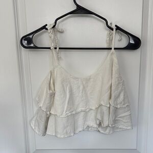 Elegant White Ruffle Top